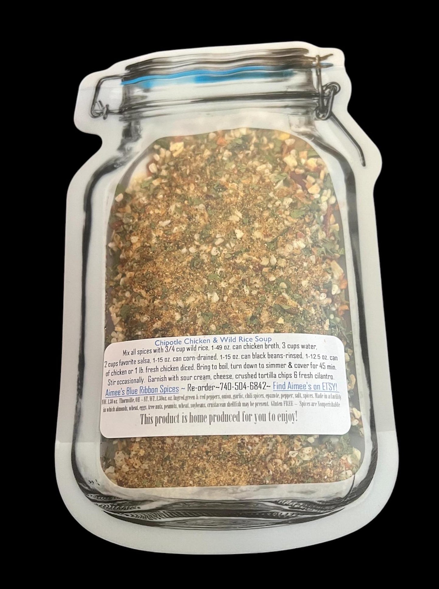 Chipotle Chicken & Wild Rice Soup Spice Seasoning Mix - 3 Pack Bulk Savings” Mexican Tortilla Soup Makes a Great Gift Spices are Gluten FREE