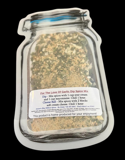 For The Love Of Garlic Dip Spice Seasoning Mix ~ Value 3 Pack Bulk Savings ~ Chip Dip ~ Garlic Lovers Dream Dip Mix ~ Party Appetizer