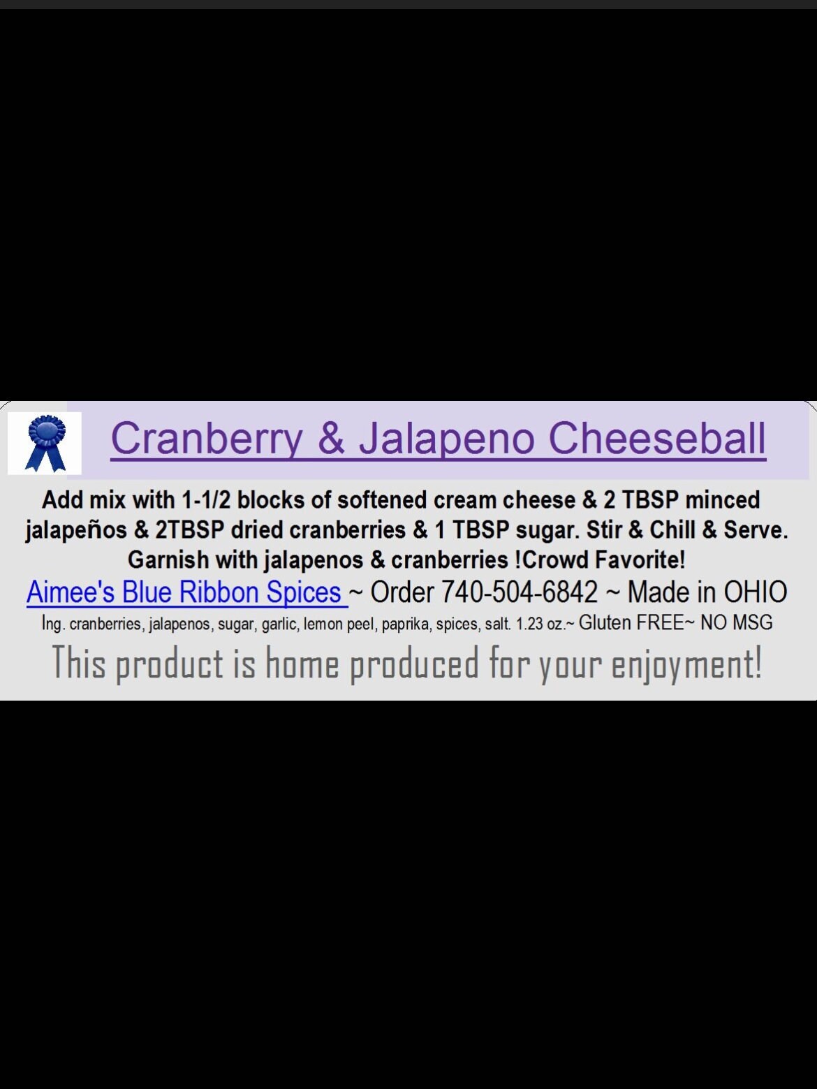 Cranberry & Jalapeño Cheese Ball Spice Seasoning Mixes "Value 3 Pack Bulk Savings” Sweet Heat ~ TOP Seller ~ Perfect Gift ~ Party Dip Spread