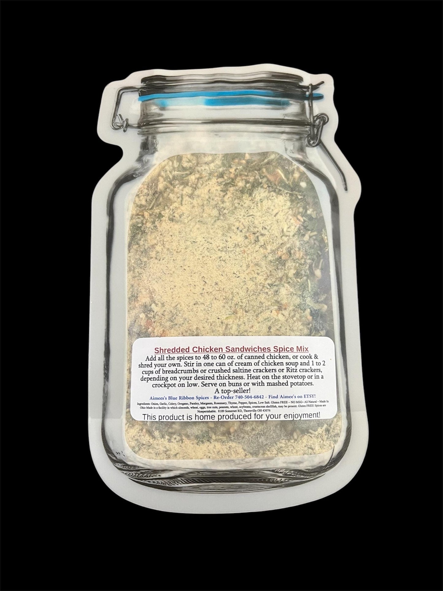 Shredded Chicken Sandwiches** TOP! Seller Spice Mixes “Value 3 Pack Bulk Savings” Gluten FREE Spices ~ Great Gift ~ Simple ~ Quick~ Easy YUM