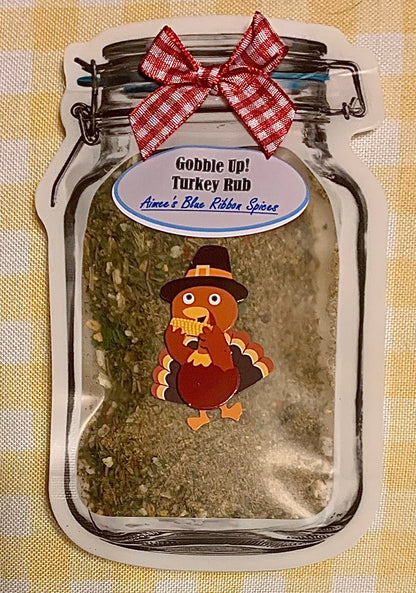 Gobble Up Turkey Rub Spice Seasoning Mix ~ Thanksgiving Meal ~ Poultry Seasonings ~ Family Meal Recipe ~Great for Gift Giving~Dry Spice Mix