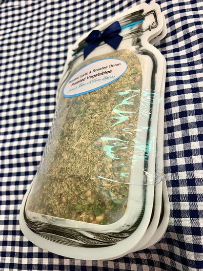 Roasted Garlic ~ Roasted Onion ~ Roasted Vegetables Spice Seasoning Mix “Value 3 Pack Bulk Savings” 3 Apice Mix Packets