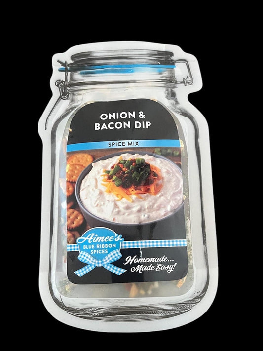 Onion and Bacon Dip** Spice Seasoning Mix (NO SALT) - Chip Dip - Party Dip - Great Gift Idea - Appetizer ~ Gift Basket ~ Sour Cream ~