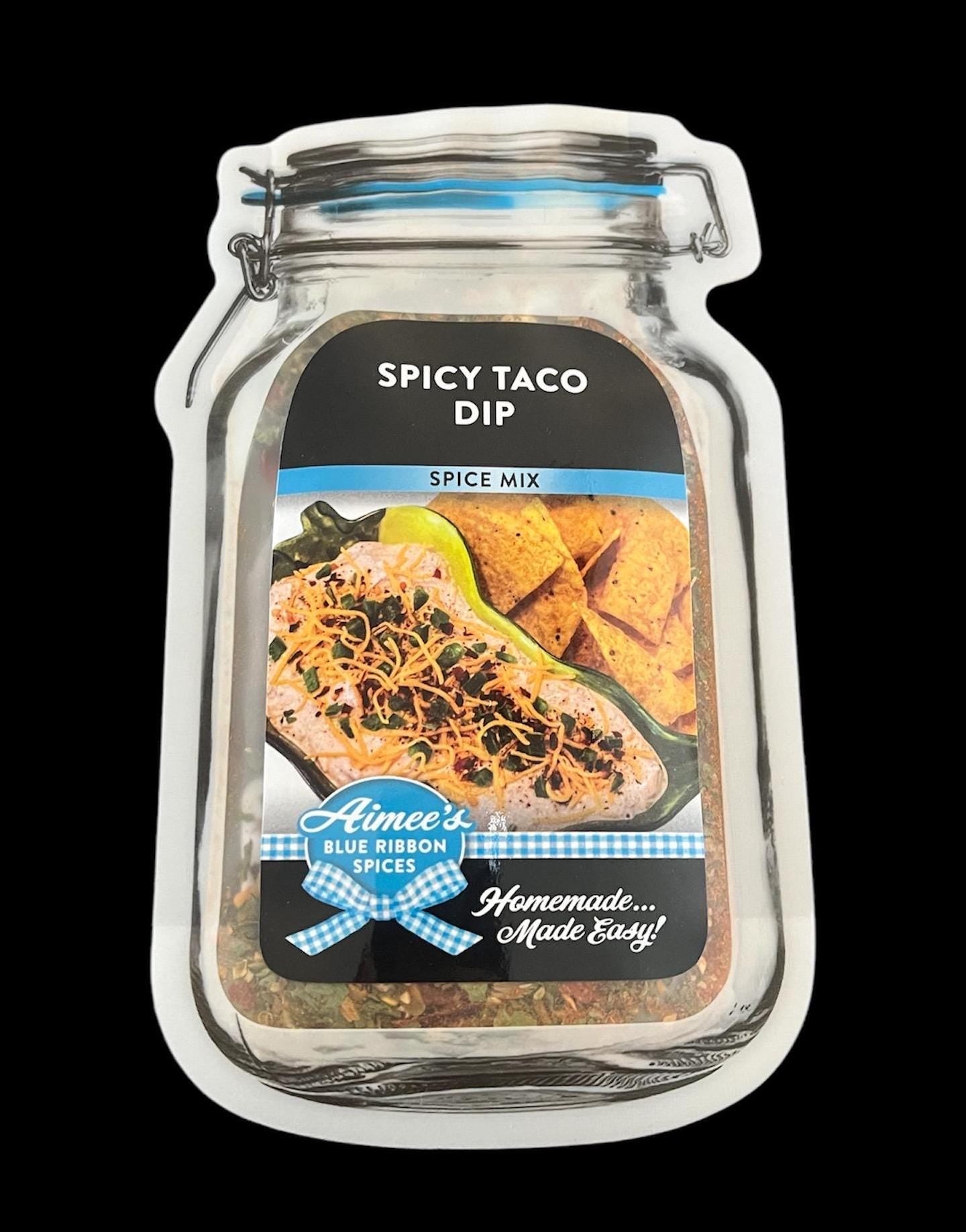 Spicy Taco Dip** Spice Seasoning Mix (NO SALT recipe) ~ Perfect for Layered taco Dip ~ Mexican Topping for taco Night ~ Tortilla Chip Dip