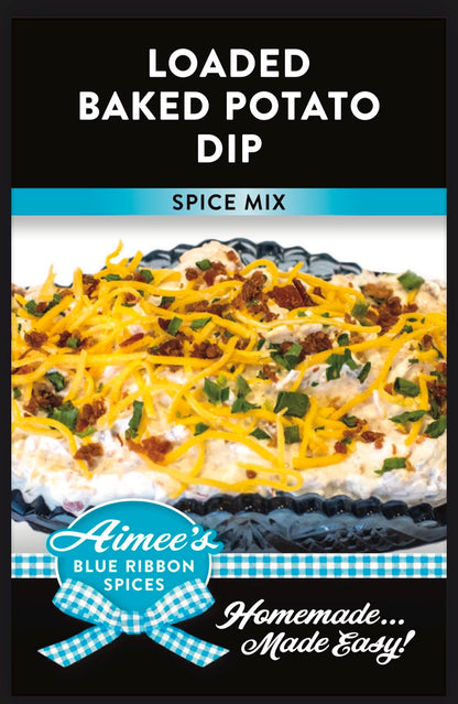 Loaded Baked Potato Dip Spice Seasoning Mixes "Value 3 Pack Bulk Savings” 3 Dip Mix Mason Jar Packets ~Bacon! ~ Spices are Gluten Free ~YUM!
