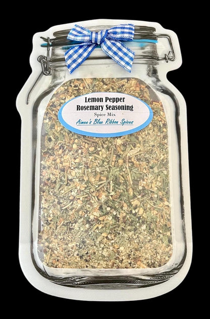 Lemon Pepper & Rosemary Chicken Spices and Herbs Seasoning Mix For Roasting ~ Grilling ~ Baking ~ Gift Giving ~ Dry Spice Mix -Gluten Free