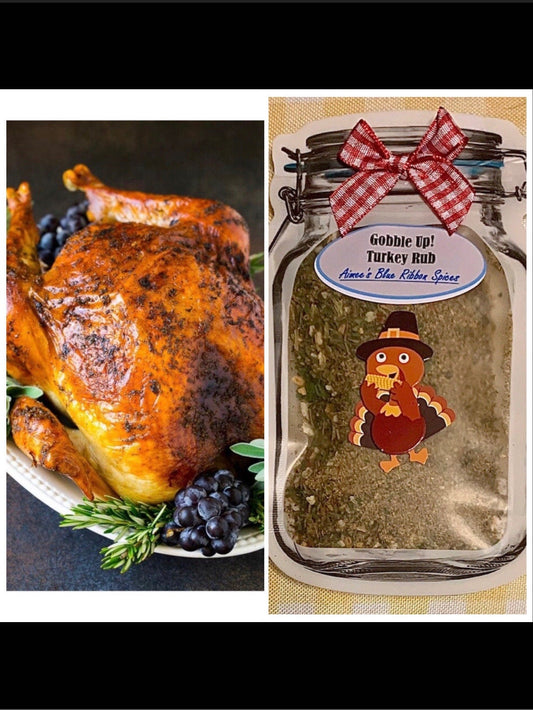 Gobble Up! Turkey Rub Spice Mix “Value Three 3 Pack Bulk Savings” Thanksgiving Feast-Gluten Free Spices-Family Size-Great on Chicken-Roasted