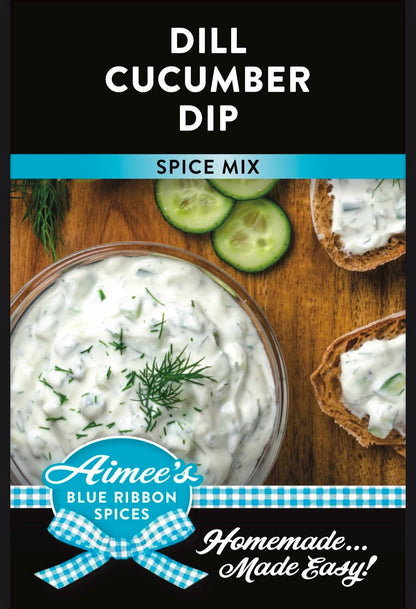 Dill Cucumber Dip Spice Mixes "Value 3 Pack Bulk Savings" Chip & Veggie Dip~Tzatziki Greek Dip~ Fresh Cucumbers~ Creamy Goodness~ Great Gift