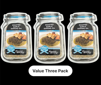 Roasted Garlic Dipping Oil/ Butter Spread Spice Mix “Value 3 Pack Bulk Savings” 3 Spice Packets -Olive Oil - Garlic Bread Butter Spread Gift