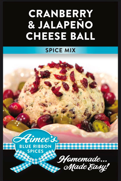 Cranberry & Jalapeno Cheese Ball ~Sweet/Heat Favorite ~VERY! Addictive ~ Spice Seasoning Mix (NO SALT) ~ Top! Selling Cheese Ball ~Appetizer