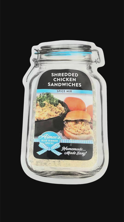 Shredded Chicken Sandwiches NO SALT  ** TOP! Seller Spice Mix “Value Three Pack Bulk Savings”